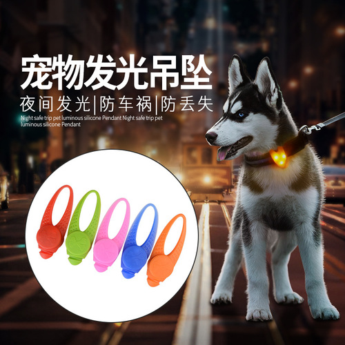 Pet dog pendant anti-lost luminous pendant rechargeable pet light pet safety light dog walking luminous light