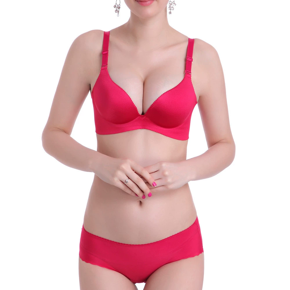 Breathable bra top, supporting sexy wireless bra, underwear, set