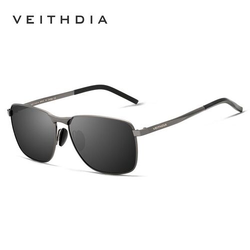 No brand LOGO laser-printable men's polarized anti-UV sunglasses square full frame gold frame sunglasses 2462