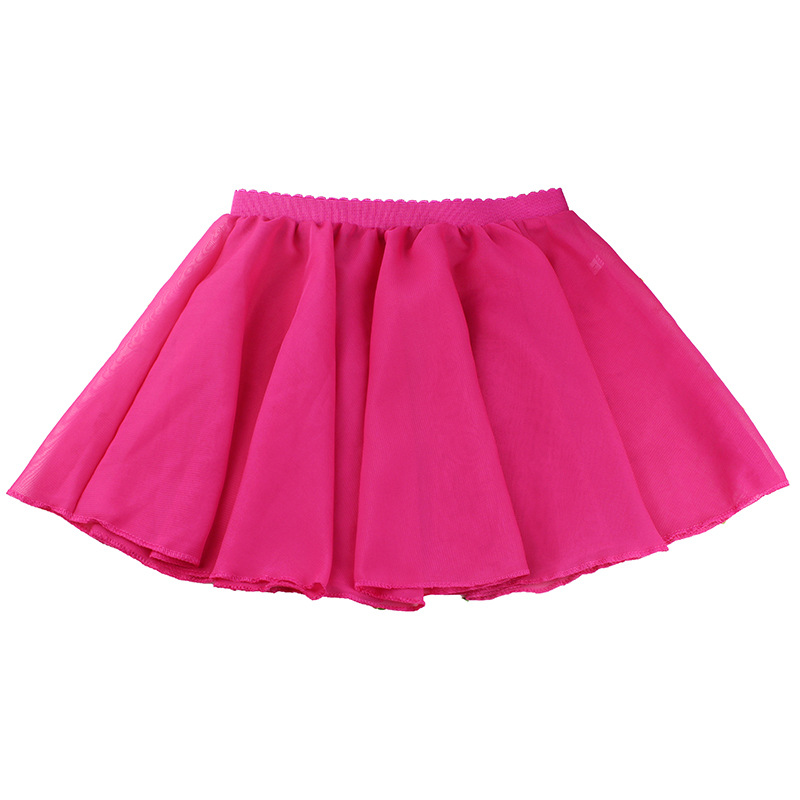 Falda de baile para Niños Niñas Ropa de práctica Ballet gasa falda de gasa banda elástica delantal de rendimiento media princesa vestido