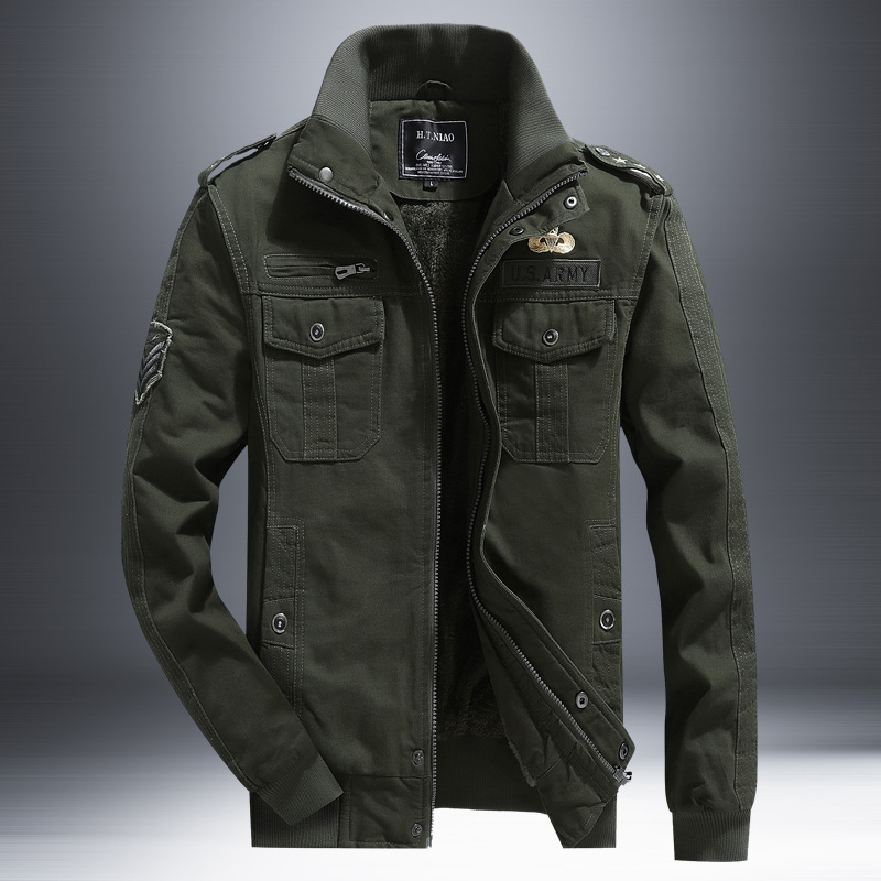 Autumn and winter military uniform overwear jacket men's men's American coat men's loose large size cross-border one generation