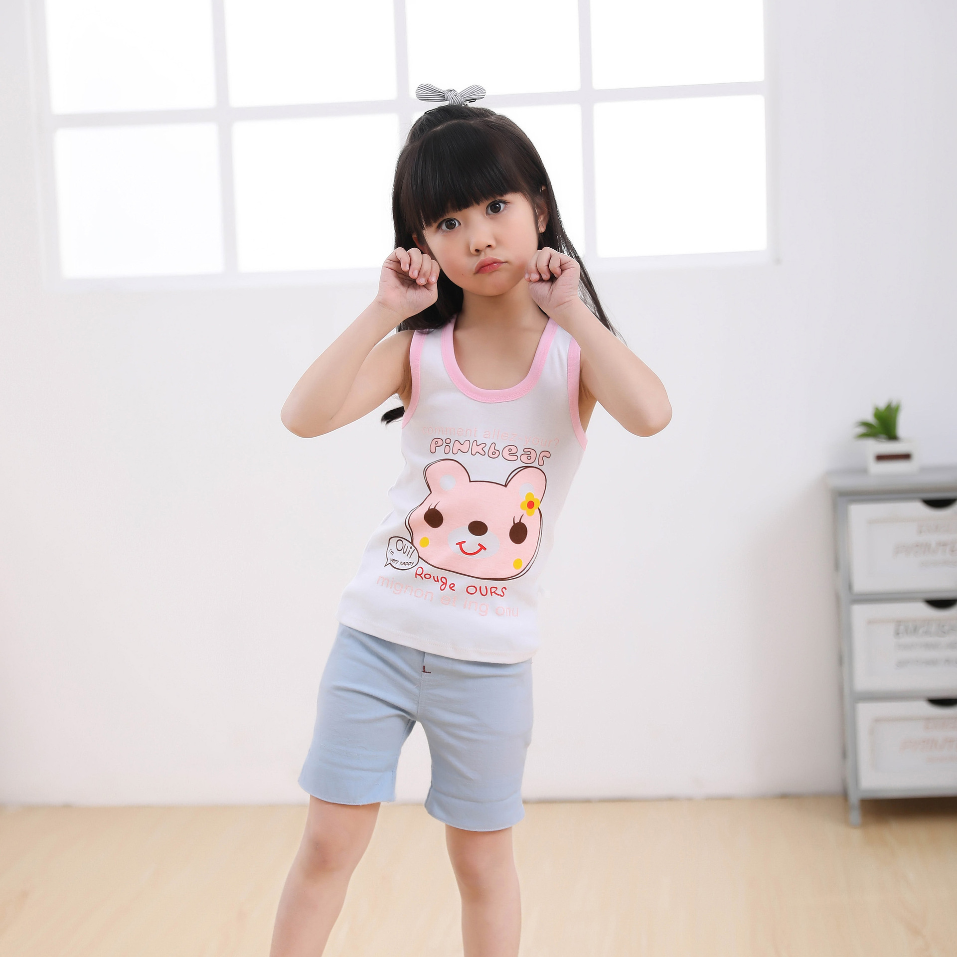 Camisa de algodón para bebés y niñas en forma de I 2021