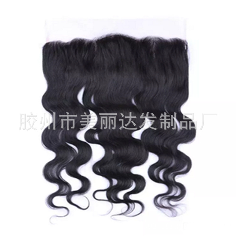 European and American wig Brazil real hair 13x 4 delivery needle hair piece silk base lace front
