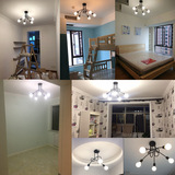 Креативная лампа, потолочный светильник для спальни для гостиной, светодиодная люстра, в американском стиле