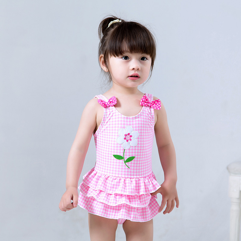2026 New Stylish Swimsuit for Kidsren, Cute Little Girl Princess Hot Spring One-Piece Swimsuit