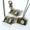 Retro fashionable keychain, pocket watch, necklace, camera, wholesale