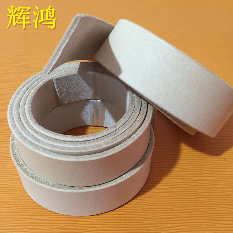 Venta directa de fábrica Italia correa de cuero curtido vegetal tira color primario sin cabeza Correa correa de cuero tira en stock al por mayor