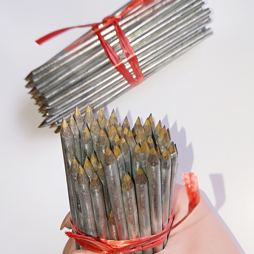 Construction marking tool hard round steel commonly used single-head pen type tile alloy head silver marking needle marking needle brush