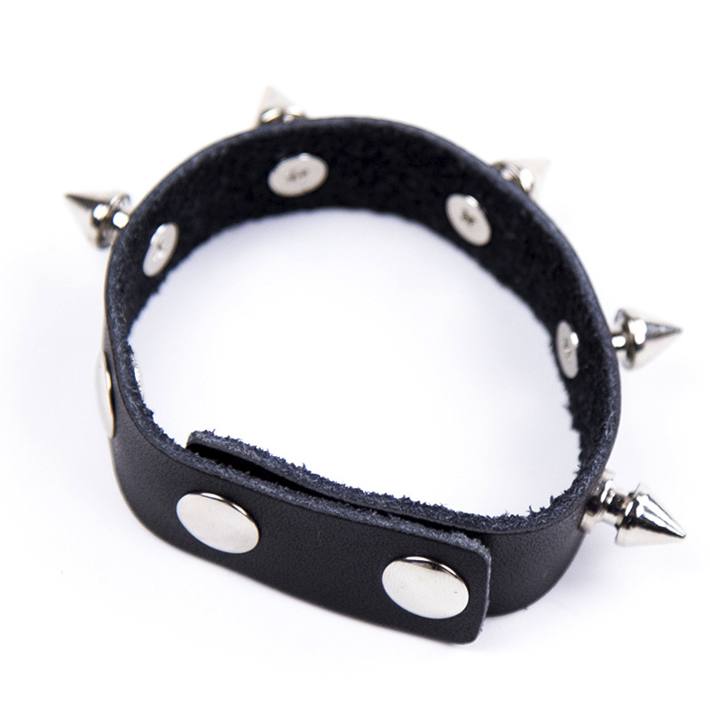 Juguetes sexuales juguetes alternativos de piel de vaca de edad de dos anillos Anillo del pene anillo JJ conjunto sexy punta anillo de uñas pulsera image 4