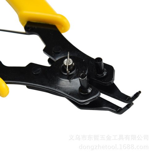 Four-in-one red/yellow circlip pliers, four-head retaining ring pliers, internal and external snap ring pliers, shaft spring disassembly and assembly