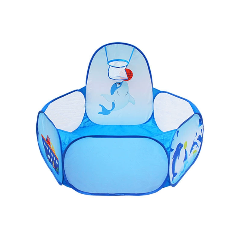 Оптовая продажа, мультяшное животное, 1,2 м, детский бассейн с океанскими шариками и рамой для стрельбы, складной бассейн с волнистыми шариками для хранения дельфинов