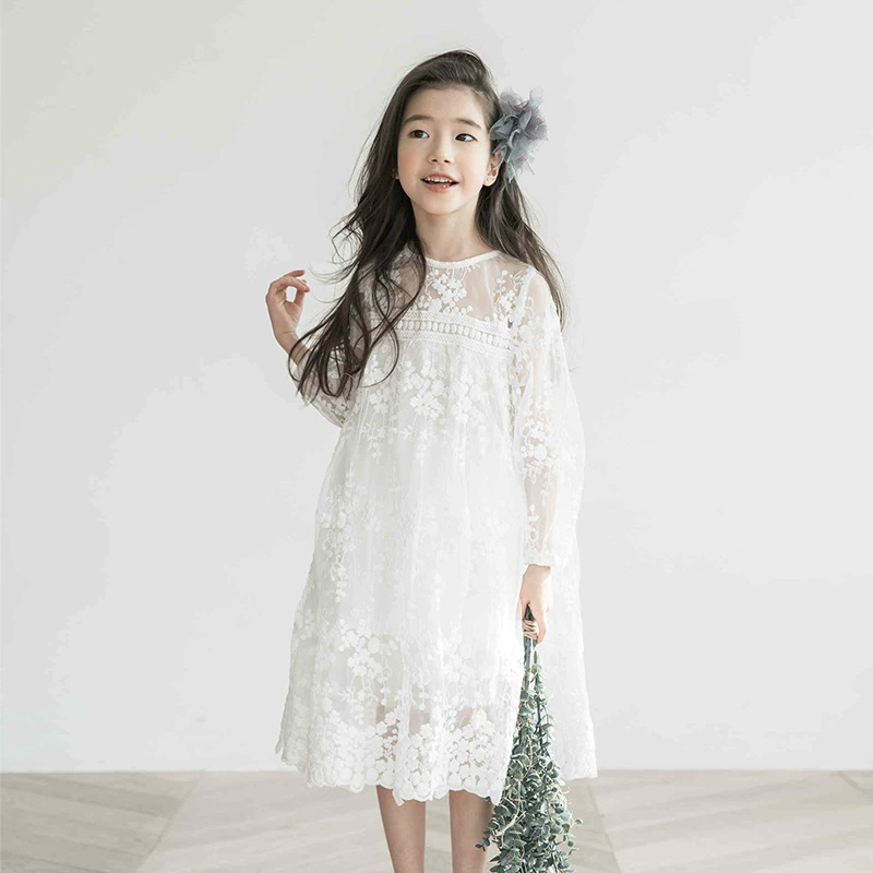 (Перекрестная торговля) летнее платье, детская lace юбка для девочек, маленький образ принцессы