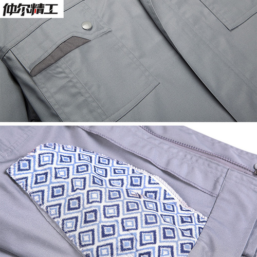 Spring and Autumn long-sleeved anti-static overalls for men in workshops, auto repair properties, factory construction sites, labor protection clothing, wear-resistant workwear with printing