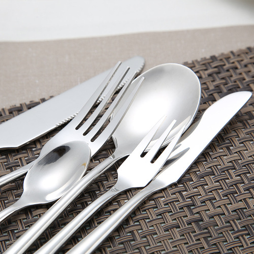 Daoqi stainless steel hollow handle knife, fork and spoon tableware steak butter knife fruit fork and spoon wholesale printed logo