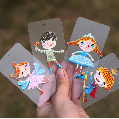 The Prince and Princess of Fairy Tale Town Embroidered Cloth Stickers Clothes Stickers Down Jacket Repair Subsidy DIY Handbook Stickers Wholesale B3-4