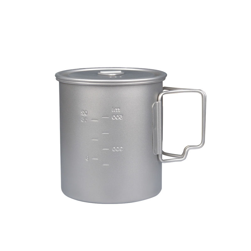 Kangti transfronterizo dedicado titanio puro al aire libre olla colgante taza de agua puede cocinar té saludable titanio taza de agua taza de aleación de titanio al por mayor