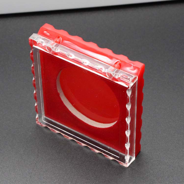 单枚50mm水晶纪念币硬币金银币高档商务礼品徽章包装盒塑料礼品盒