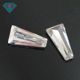 Huagang Gem 5A Ladder Square White Zircon Bare Stone Wholesale Watch Jewelry with Stone DIY Colorless Transparent Trapezoid CZ