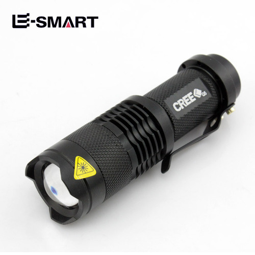 Cross-border mini flashlight sk68 telescopic zoom bright flashlight LED outdoor camping work light