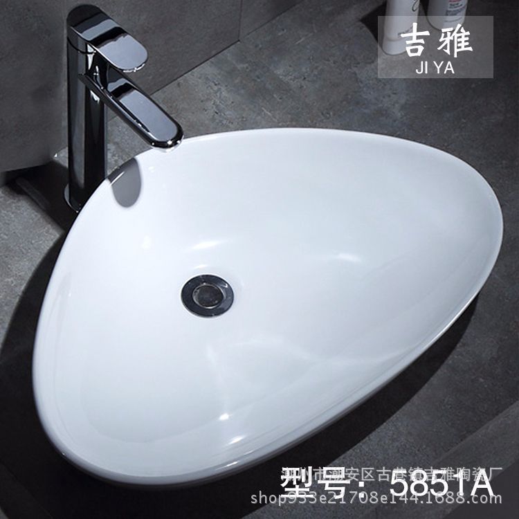 Hotel de fábrica Mesa Redonda lavabo cuadrado lavabo de cerámica triángulo arte lavabo de cerámica lavabo proyecto al por mayor