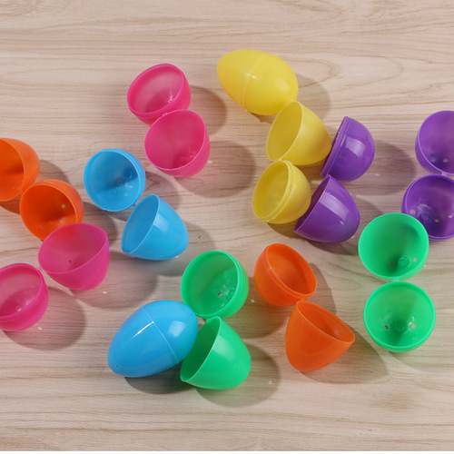 12 pieces of 6x4cm easter eggs, open plastic eggshells, simulated eggs, party party decoration, lottery gashapon Easter