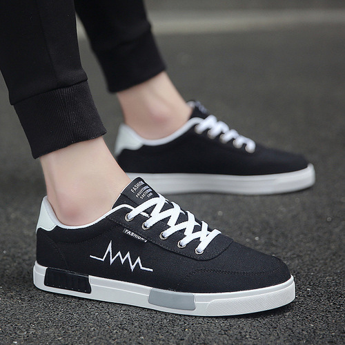 Spring new Korean version of trendy men's shoes, versatile sports and leisure canvas shoes, men's cloth shoes, student sneakers, trendy shoes