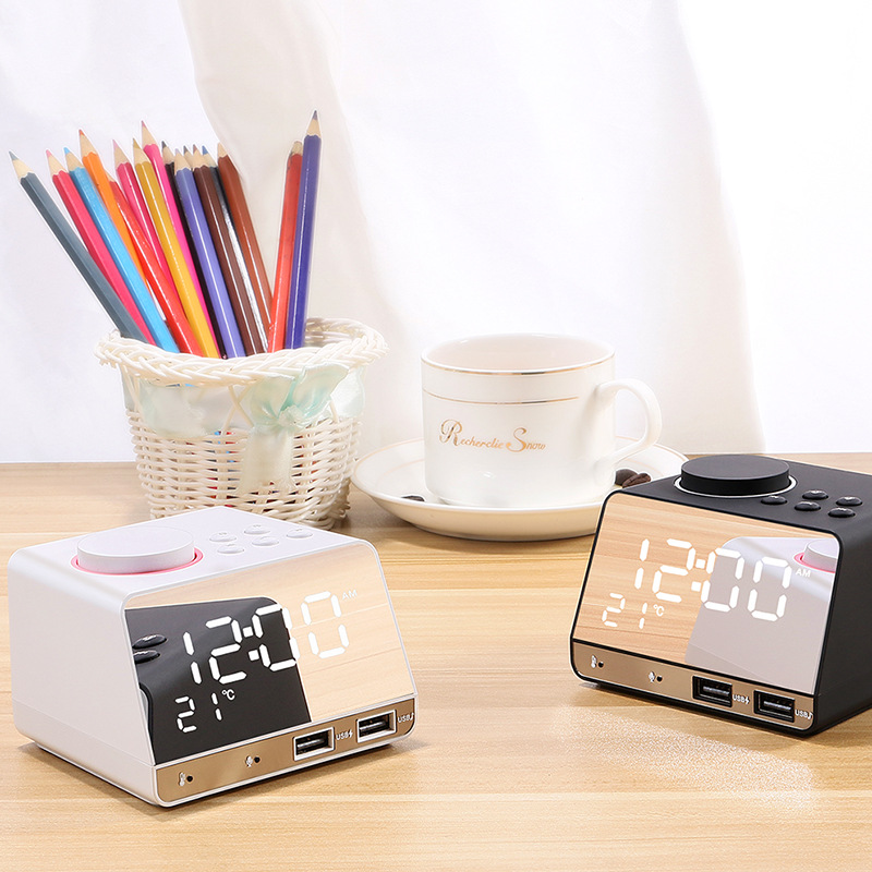 Fabricante K11 Bluetooth altavoz Radio Reloj Despertador de carga del teléfono móvil la tableta audio Música Creativa reloj pantalla