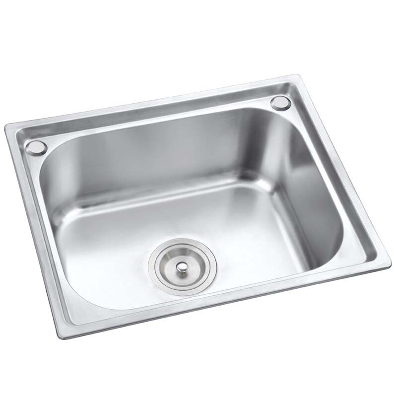 Kitchen sink stainless steel dish washing basin under counter basin 201 single sink dish washing basin kitchen dish basin small single Basin