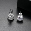 Zirconium, fashionable classic earrings, Korean style, simple and elegant design