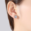 Zirconium, fashionable classic earrings, Korean style, simple and elegant design