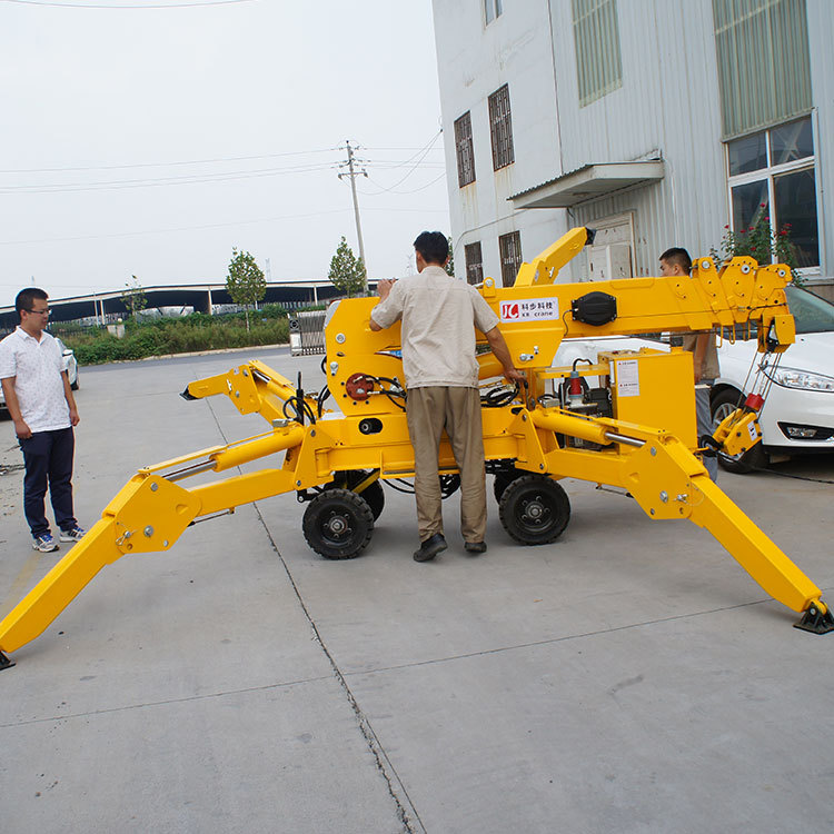 蜘珠吊车 3吨小型吊车 小型自制底盘吊车价格图片 蜘蛛吊车图片