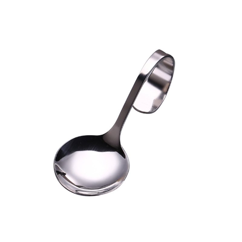 Cuchara redonda con mango Curvo