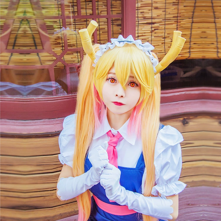 Cosplay costume (Kobayashi's Dragon Maid) Thor — women's full maid outfit, cute Japanese anime set