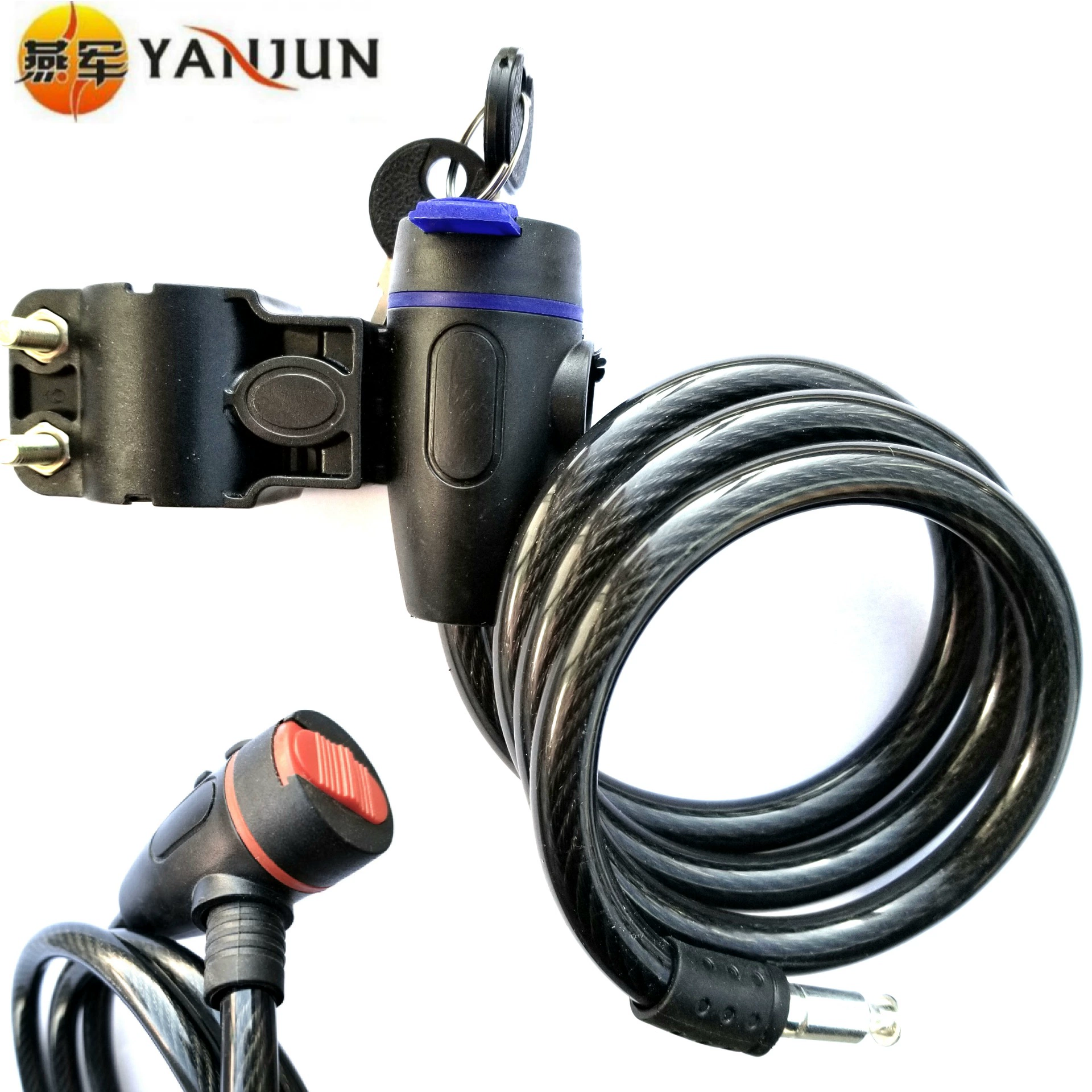 Кольцевой замок, велосипедный замок, стальной тросовый замок для велосипедов, замок для инструментов, товары для велоспорта