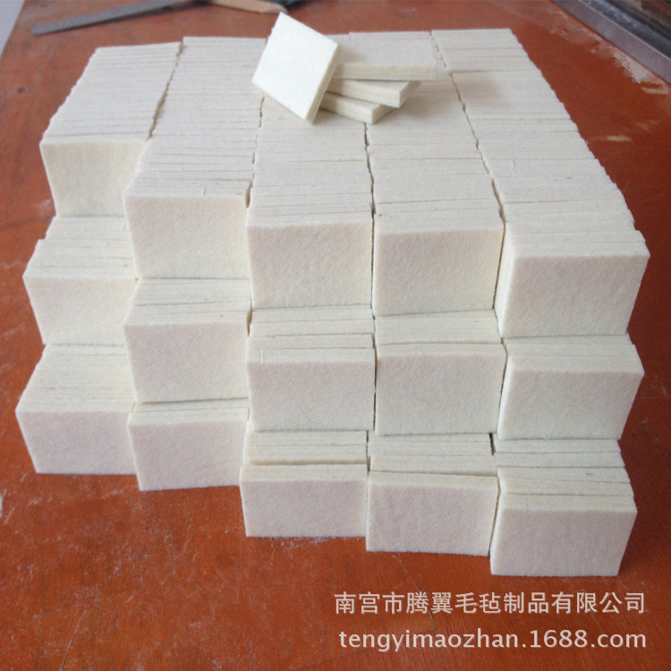 羊毛毡块机械滑道擦油润滑密封防尘毛毡条高密度耐磨吸油毛毡块