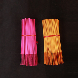Oem/Odm Temple Ancestral Hall Processing Bulk Red Bamboo Stick Incense Micro-Smoke Household Fragrance Buddha Offering Incense String Incense