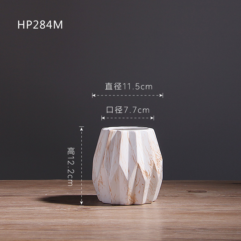 Nórdico simple cerámica decoración hogar sala de estar vino gabinete decoración creativa marbling decoración al por mayor