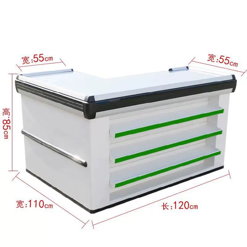 厂家定制新品超市收银台口香糖商场便利店金属不锈钢柜台抽屉