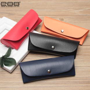 e88 Myopia Glasses Case pu Leather Glasses Case Multicolor Optical Glasses Storage Box Eye Box Customizable