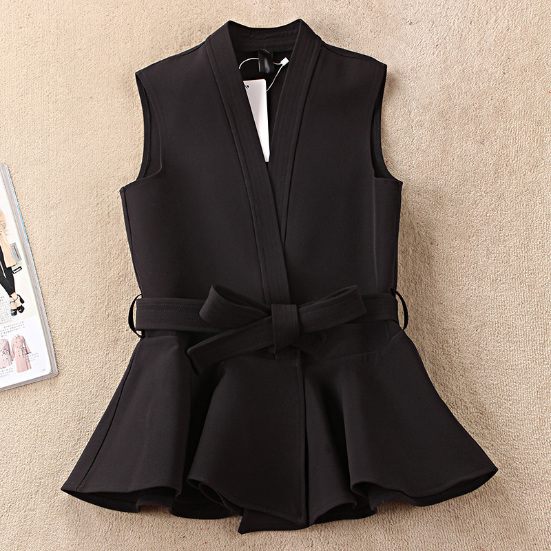Ifashion Suit Vest for Women, Mid-Length, Spring 2026 New Style, Korean Version, Slim Fit, Sleeveless Jacket