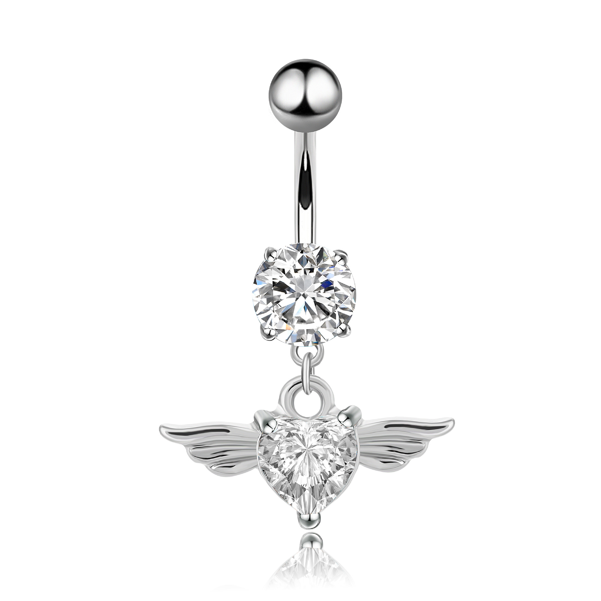 Amazo Wish Ew Product: Feather Zircoia Rig Diamod Avel Clasp, Piercig Jewelry With A Iche High-ed Feel For_voghion.com