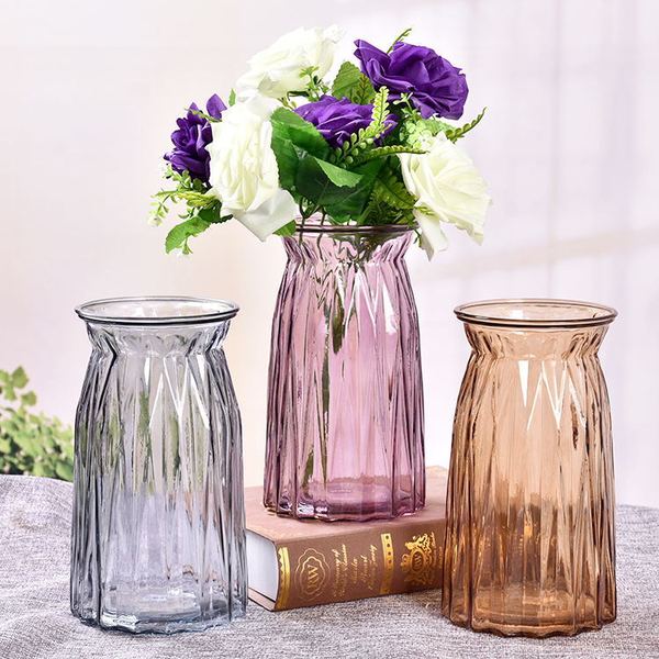 Glass vase flower arrangement living room home dry flower decoration…