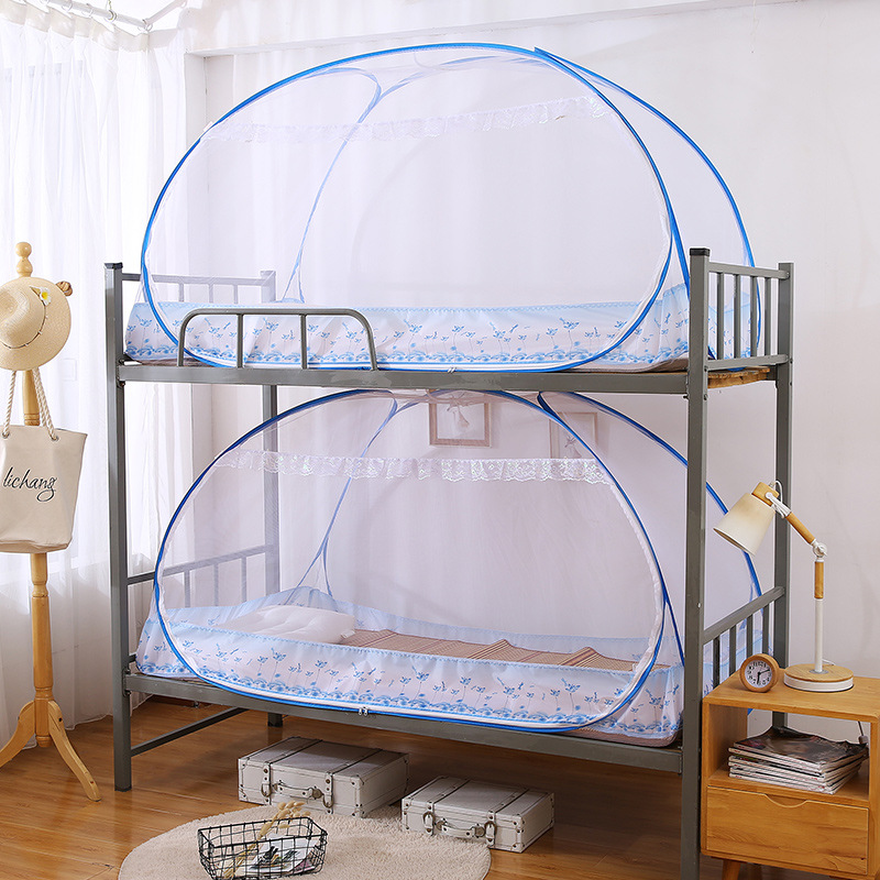 Installation-free Mongolian Yurt Mosquito Net Encrypted Anti-mosquito Net Single Student Dormitory Mosquito Net Fully Automatic Folding Bottom