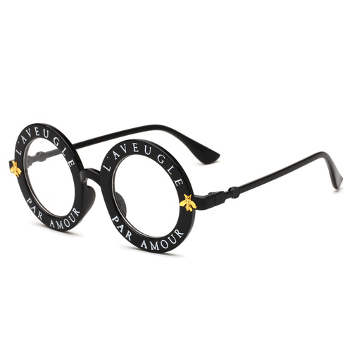 欧莱欧15981太阳镜女士小蜜蜂圆形墨镜2022新款炫彩太阳眼镜