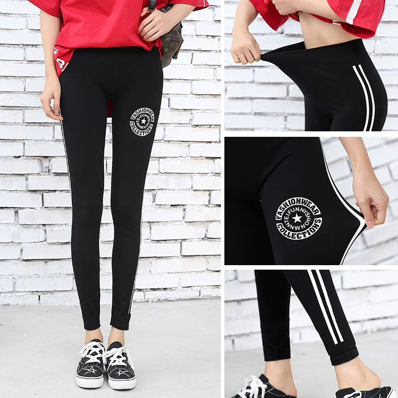 2023 Корейская версия модельских леггинсов с белым краем