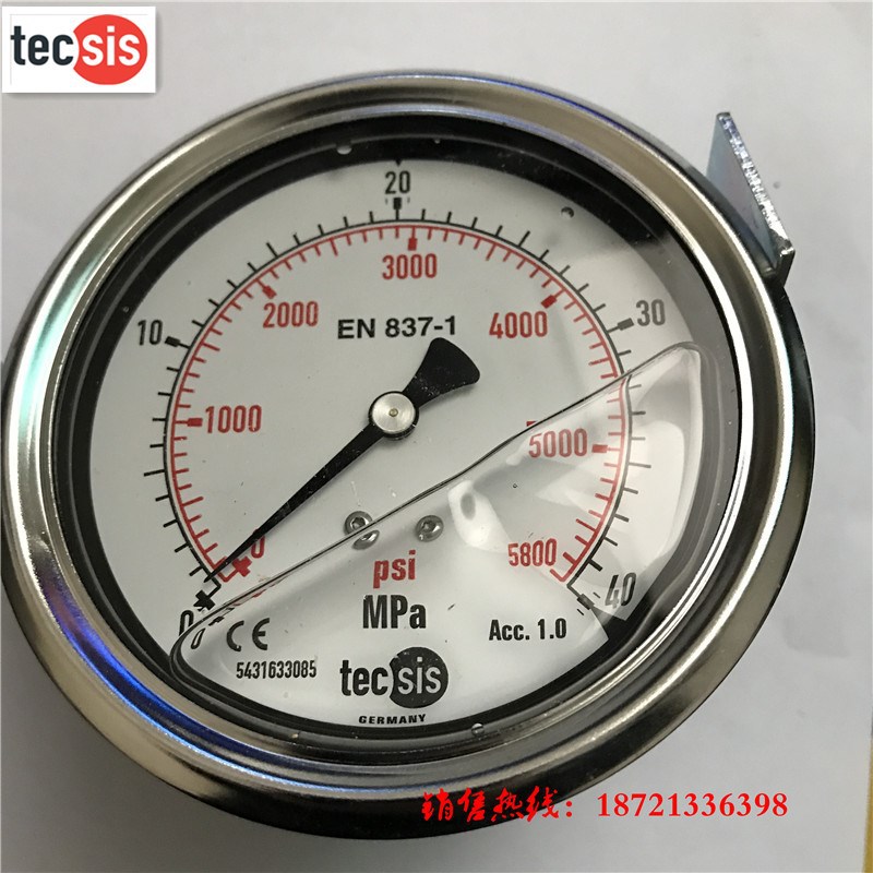 供应德国tecsis原装压力表 充油耐震压力表100表径P1779E759014