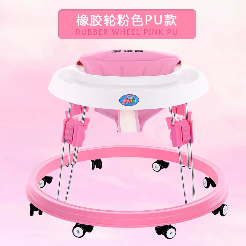Новые Детские анти-флип-ходунки с большими колесами детские ходунки бесшумный PU складной ходок для малышей
