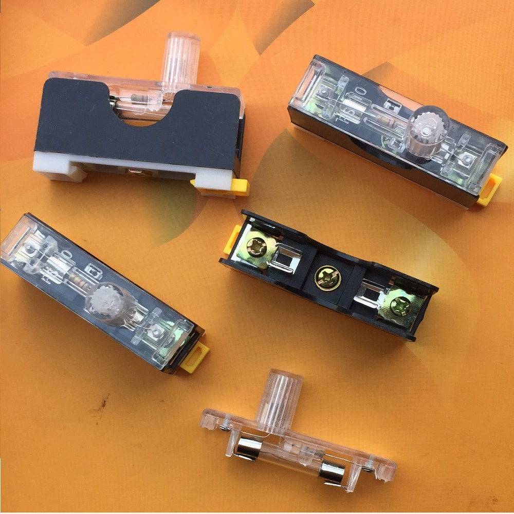 FS-101/102/103 Держатель предохранителя карточного рельсового типа с огнестойкой лампы 6*30 Защитный держатель держателя предохранителя