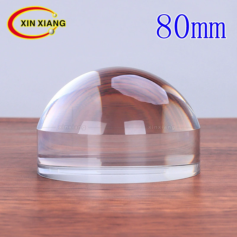 80 мм Оптический акриловый материал 6 раз круглое увеличительное стекло офисное настольное украшение пресс-папье камень прожектор зеркало Вэньчжэнь
