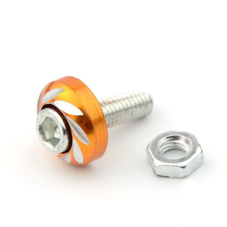 Tuerca de aluminio de color, anillo de aluminio, tuerca de aluminio tallada de color, tuerca tallada, motocicleta modificada, tuerca de tornillo